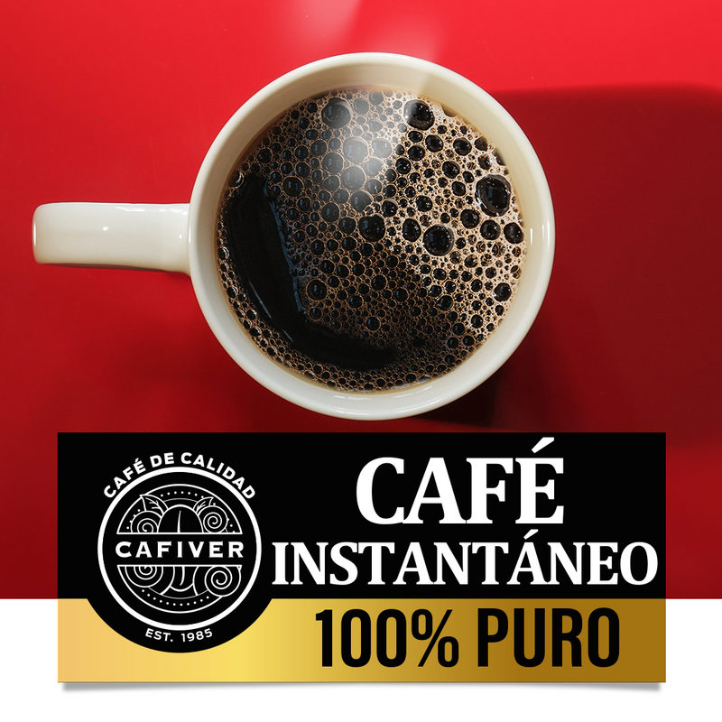 Cafiver Negro café soluble regular (12 frascos de 180g)