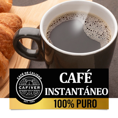 Cafiver Negro café soluble regular (12 frascos de 90g)