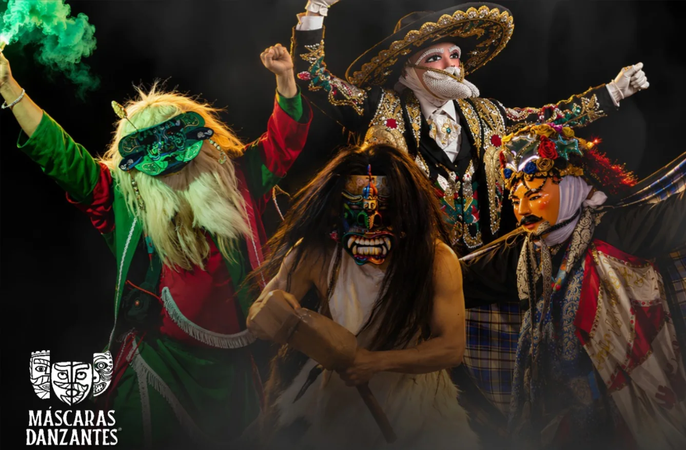 Masked dancers at Mexico’s National Dancing Masks Festival